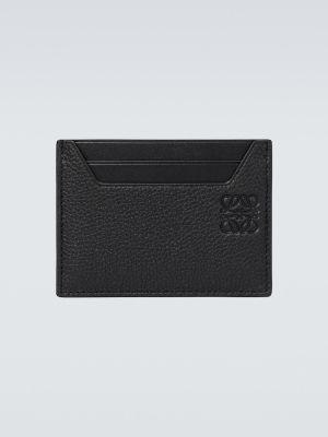 Czarny portfel skórzany Loewe
