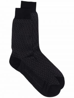 Pletené ponožky Ferragamo čierna