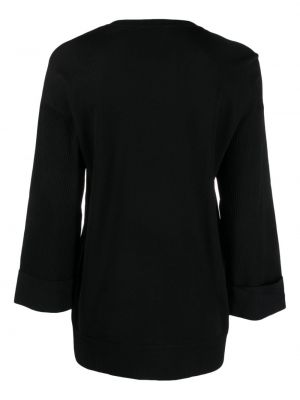 Sweter z dekoltem w serek Armani Exchange czarny