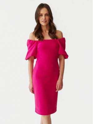 Slim fit koktejlové šaty Tatuum růžové