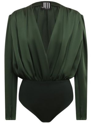 Зеленая шелковая блузка Jm Studio
