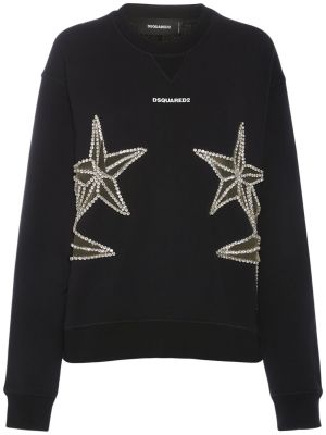 Със звездички пуловер Dsquared2 черно