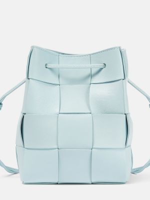 Bőr crossbody táska Bottega Veneta kék