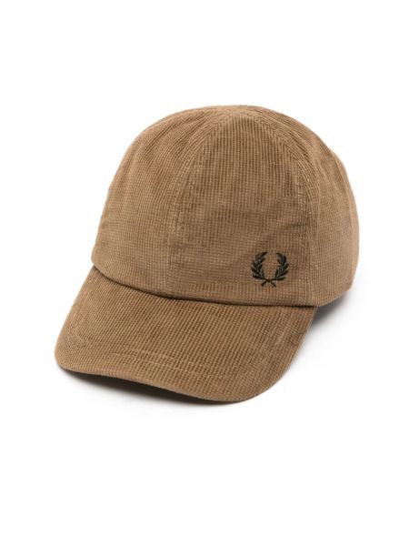 Cord cap Fred Perry braun