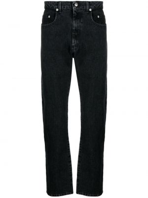 Bavlnené džínsy s rovným strihom Bally čierna