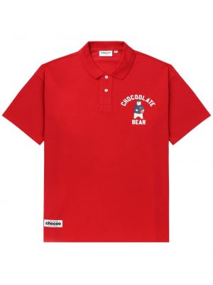 Poloshirt aus baumwoll mit print Chocoolate rot