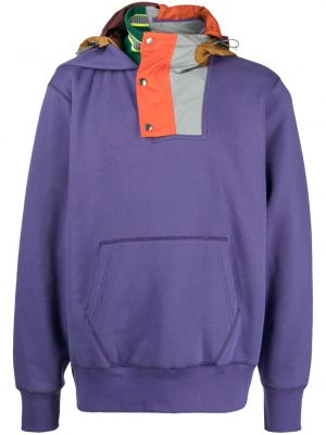 Džemperis su gobtuvu su sagomis Kolor violetinė