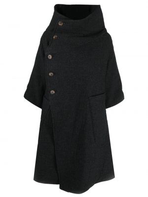 Société Anonyme mid-length funnel-neck coat - Grigio Société Anonyme