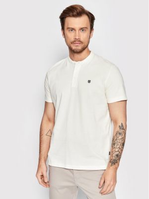 Тениска с копчета Jack&jones Premium бяло