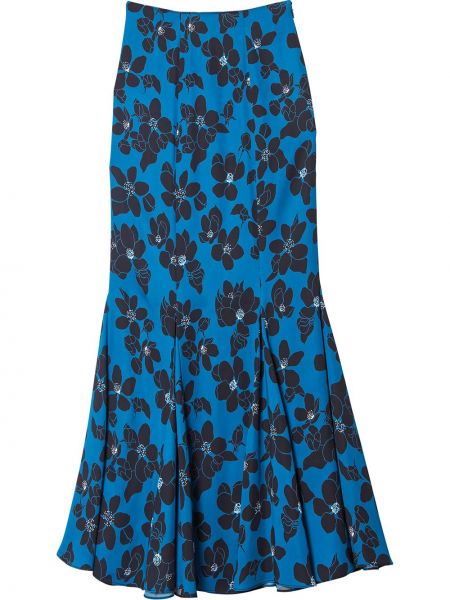 Carolina Herrera falda con estampado floral - Azul