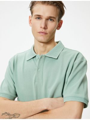 Polo marškinėliai su sagomis slim fit trumpomis rankovėmis Koton