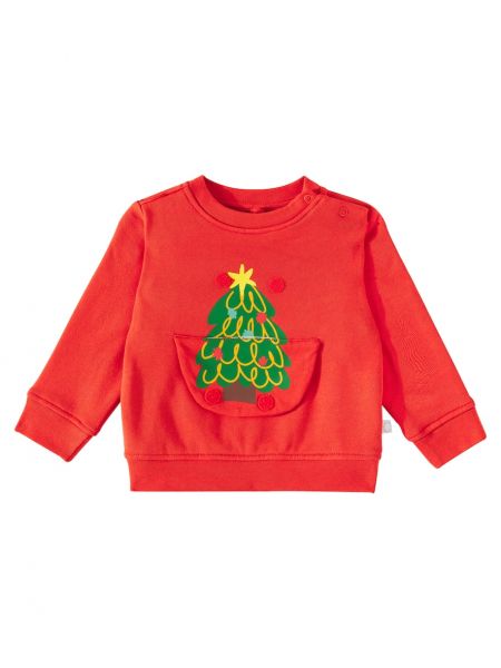 Jersey trykt bomull sweatshirt for jenter Stella Mccartney Kids rød