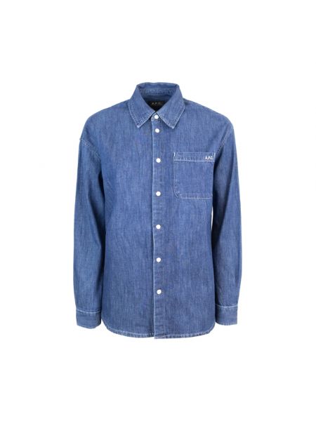 Koszula jeansowa A.p.c. niebieska