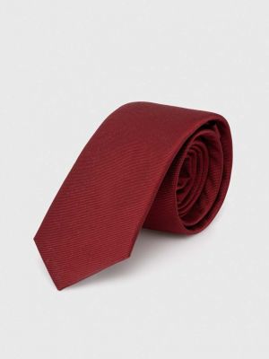 Копринена вратовръзка Hugo винено червено