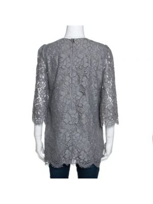 Spitzen bluse mit spitzer schuhkappe Dolce & Gabbana Pre-owned grau