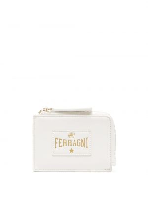Peňaženka na zips Chiara Ferragni biela