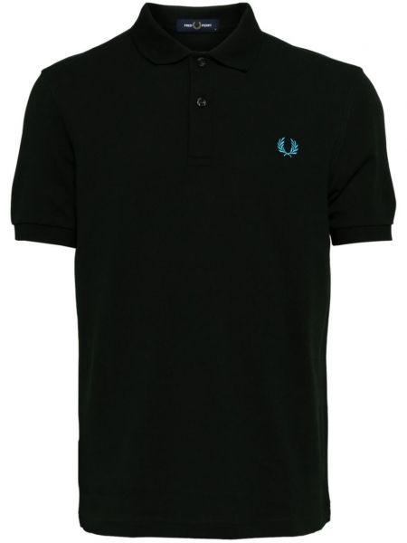 Pamuklu işlemeli polo yaka tişört Fred Perry yeşil