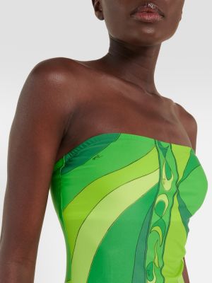 Costum de baie cu imagine Pucci verde
