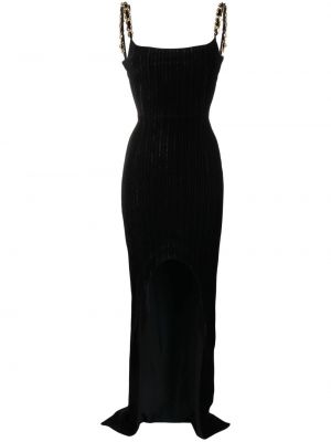 Večerní šaty na zip Balmain - černá