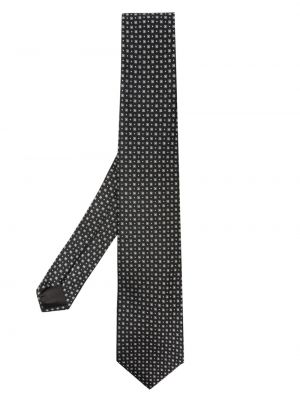 Žakárová hodvábna kravata Giorgio Armani čierna