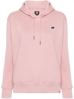 Jersey hoodie aus baumwoll mit print New Balance pink
