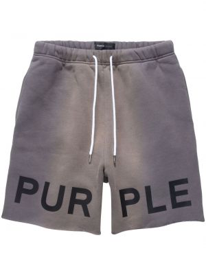 Pantaloncini con stampa Purple Brand
