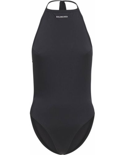 Plavky s potlačou Balenciaga čierna