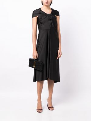 Sukienka koktajlowa drapowana Victoria Beckham czarna