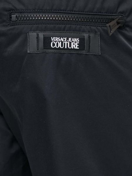 Jednobarevné kalhoty Versace Jeans Couture černé