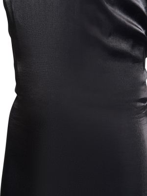 Satynowa sukienka midi Jacquemus czarna