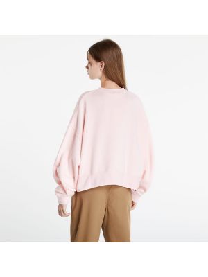 Oversized fleecový svetr Nike růžový