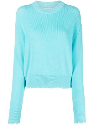 Памучен пуловер Laneus синьо