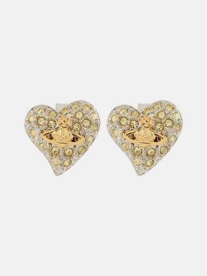 Boucles d'oreilles à imprimé à boucle de motif coeur Vivienne Westwood argenté