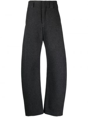 Plstěné vlněné kalhoty Lemaire šedé