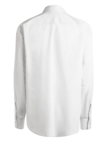 Bavlněná košile s výšivkou Bally bílá