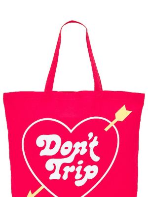 Borsa shopper con motivo a cuore Free & Easy rosso