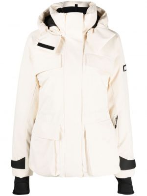 Péřová lyžařská bunda s kapucí Mackage bílá