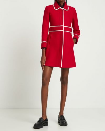 Palton de lână din cașmir Red Valentino roșu