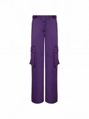 Фиолетовые атласные брюки карго Versace
