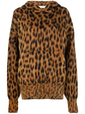 Leopard trykt hettegenser Palm Angels