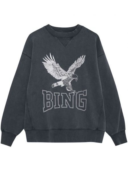 Bavlnená mikina Anine Bing sivá