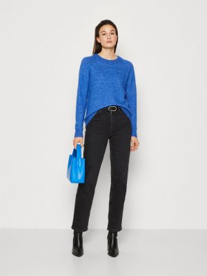 Меланжевый свитер Selected Femme синий