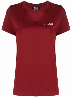 Camiseta con estampado A.p.c. rojo
