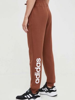 Pantaloni sport din bumbac Adidas maro
