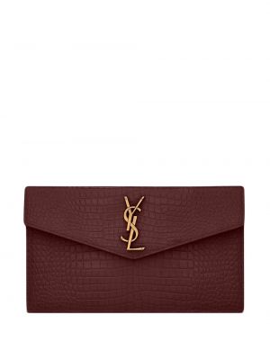 Bolso clutch de cuero Saint Laurent