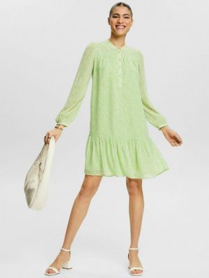 Платье-рубашка Esprit зеленое