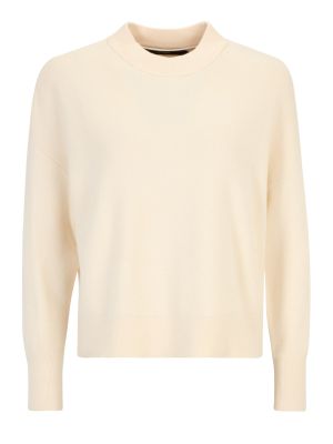 Viskózový nylonový priliehavý sveter Vero Moda Petite - béžová
