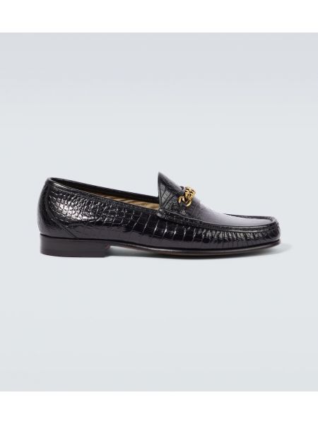 Kožené loafers Tom Ford černé