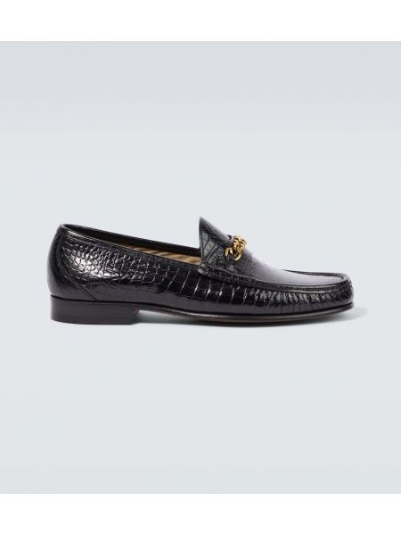 Loafers skórzane Tom Ford czarne