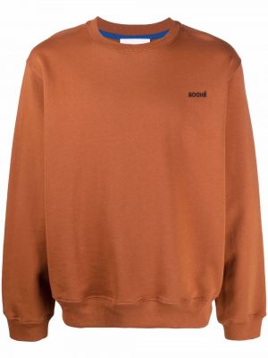 Bomull brodert sweatshirt Koché brun